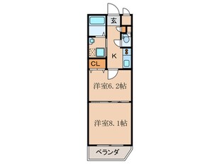 コンフォルト小倉の物件間取画像